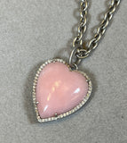 DOUBLE SIDED PINK OPAL HEART CHARM