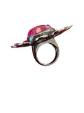 LARGE RUBY FLOWER RING