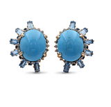 TURQUOISE AND BLUE TOPAZ EARRINGS