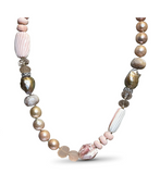MORGANITE AND PEARL NECKLACE