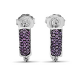 PINK SAPPHIRE AND STERLING EARRINGS