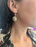 CROWNWORK DISC EARRINGS WITH DIAMONDS AND OPALS