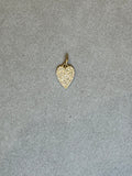 YELLOW GOLD PAVE HEART PENDANT