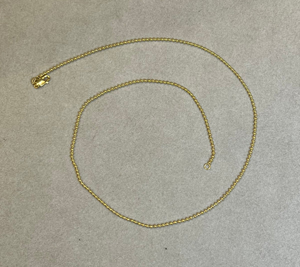 BEADED CHAIN IN 14KT YELLOW GOLD