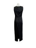 Black Beaded Sleeveless Keyhole Gown