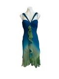 Blue and Green Ombre Cocktail Dress